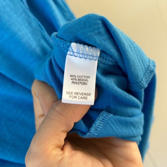 Blue Ruffle Sleeve Women's Cato Top, Size L - Picture 4 of 5